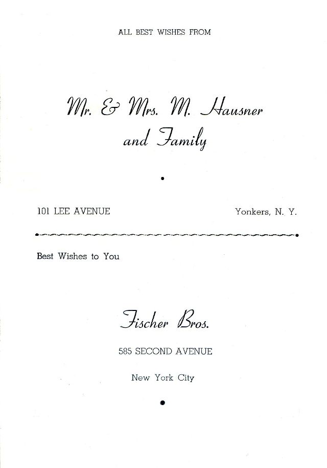 SOUVENIR JURNAL UNITED CZORTKOWER RELIFE SOCIETY 1952 USA - 0029